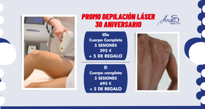 Promoción Depilación Láser Cuerpo Completo Arans Avilés